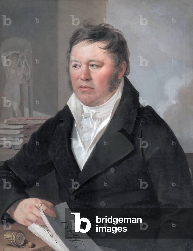 Vaclav Jan Tomasek, Czech pianist & composer, by Antonin Machek (painting)