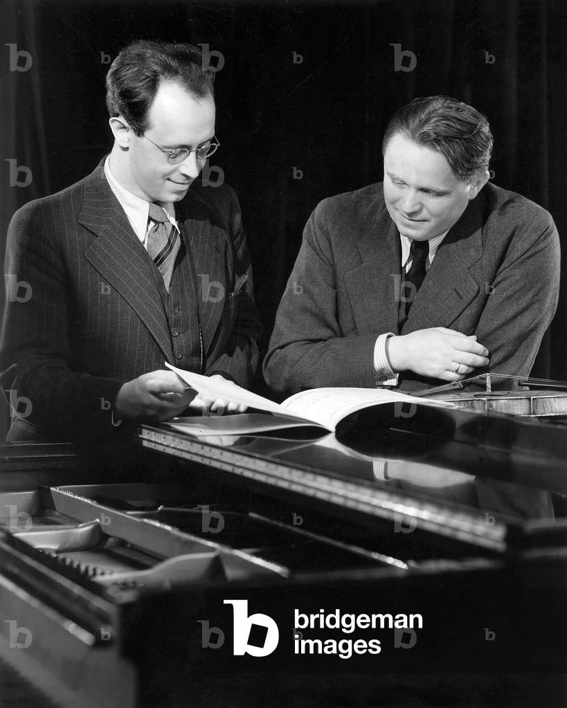 Rudolf Serkin, Czech born Austrian pianist & Adolf Busch, German violinist & composer, c 1940