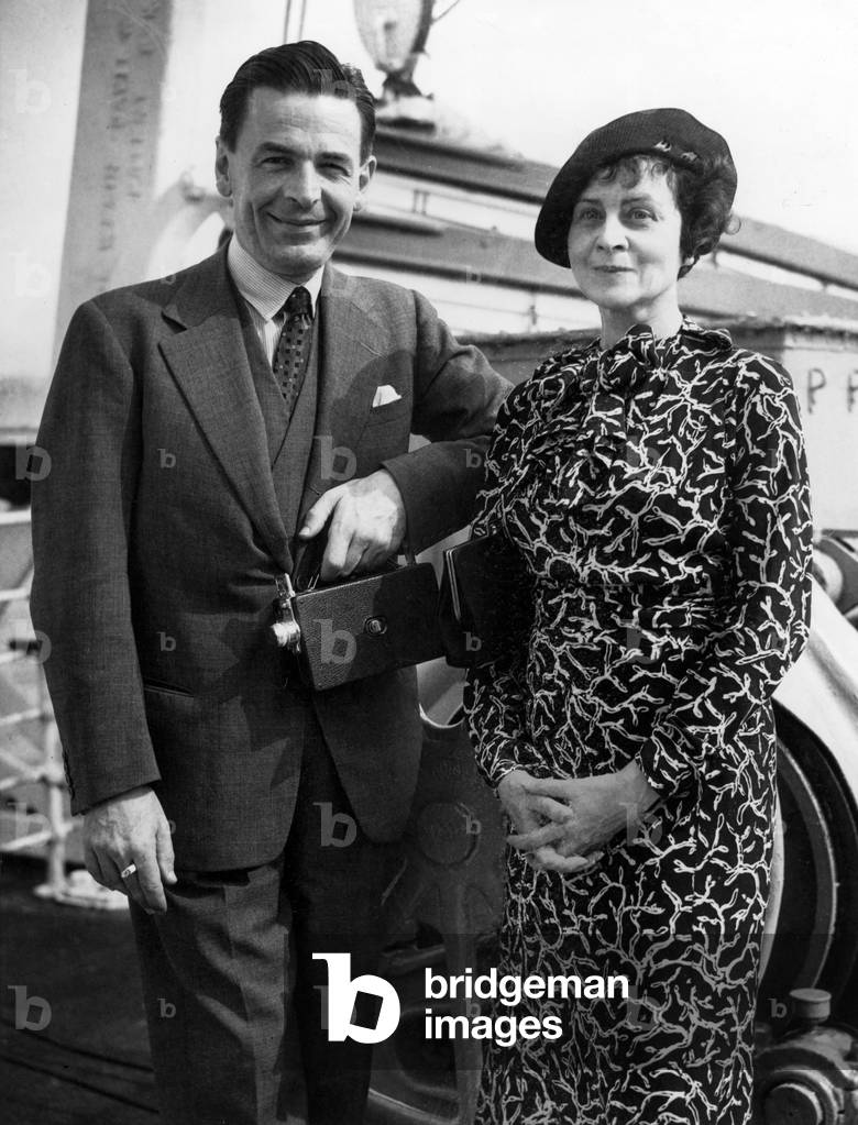 Albert Spalding, American violinist, and wife Mary, 1st October 1934