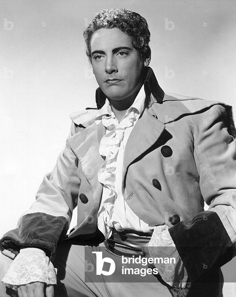 Mario Del Monaco Italian tenor as Andrea Chenier, title role of opera by Umberto Giordano