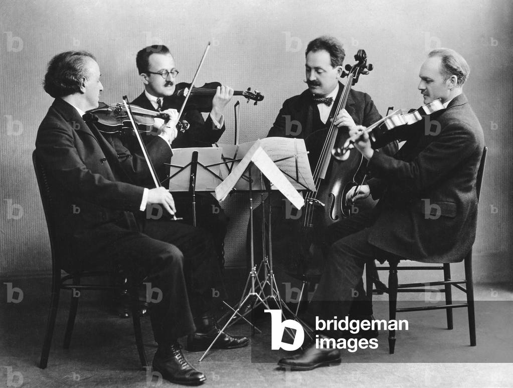 Flonzaley Quartet, 1924 l to r Adolfo Betti, Alfred Pochon, Iwan d¹Archambeau, Felicien d'Archambeau