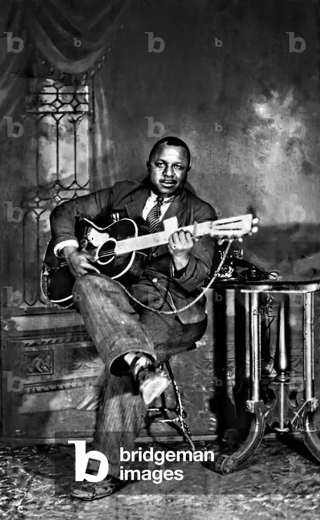 Big Joe Williams American blues guitarist, singer and songwriter (b/w photo)