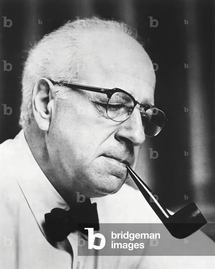 Serge Koussevitzky, Russian double-bassist & conductor (b/w photo)