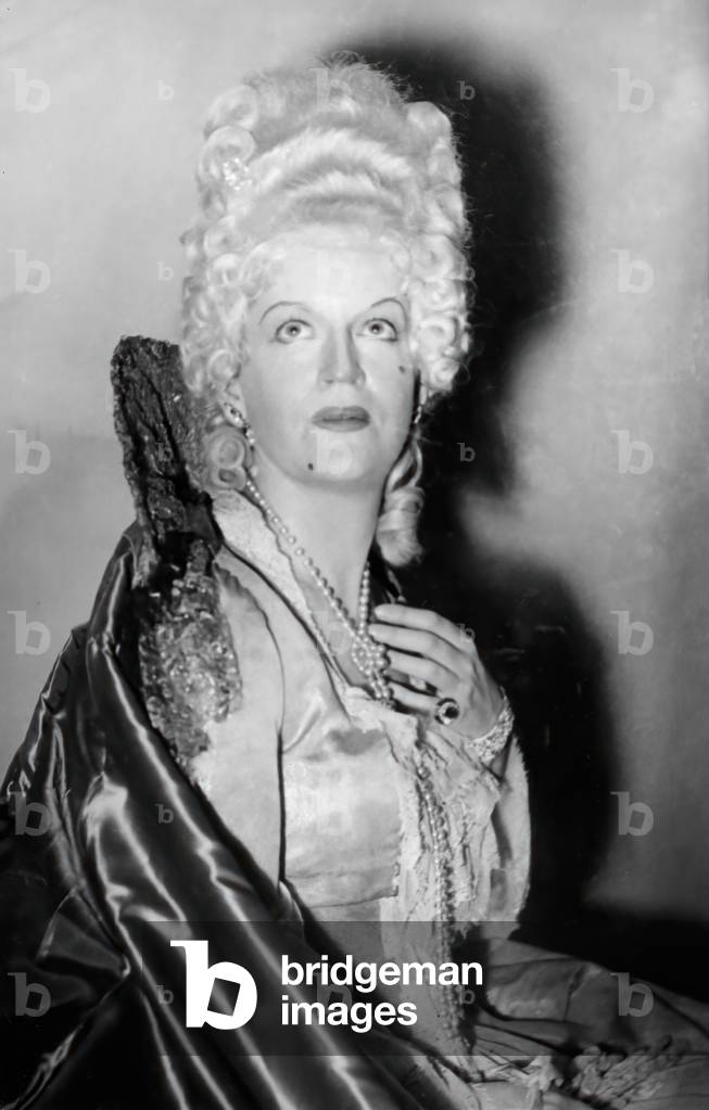 Astrid Varnay,  Swedish born Hungarian soprano as Marschallin,  (b/w photo)