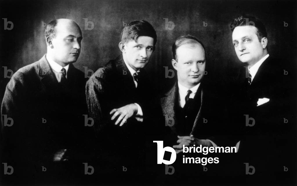 Amar Quartet, L to R Licco Amar, Rudolf Hindemith, Paul Hindemith, Walter Caspar