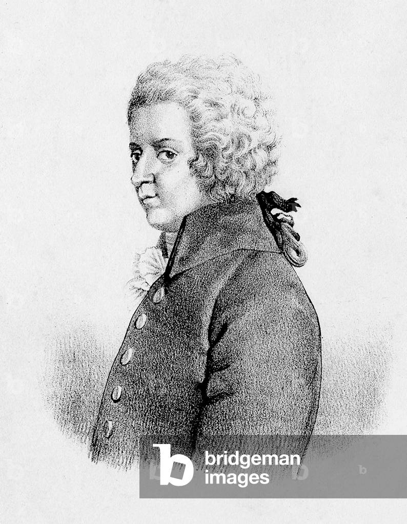 Wolfgang Amadeus Mozart, Austrian pianist & composer (engraving)