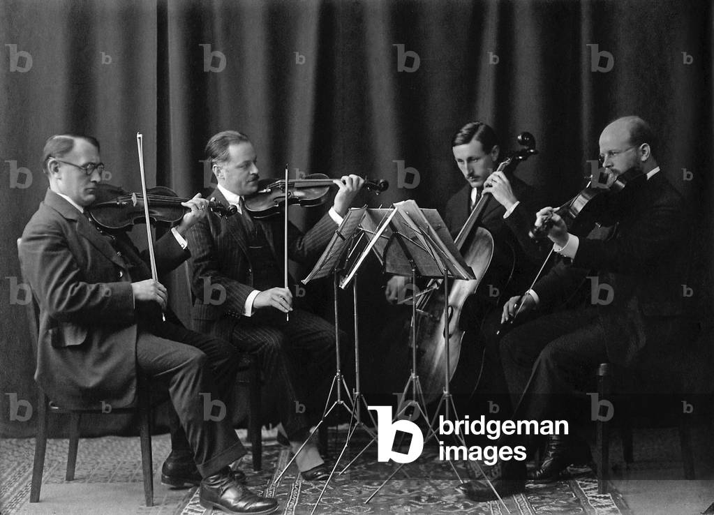 Quatuor Capet, c.1920 l to r Lucien Capet, Maurice Hewitt, Camille Delobelle, Henri Benoit