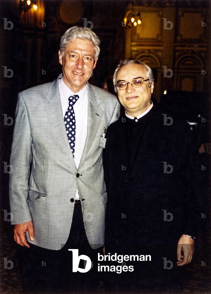John White, English violist and Michael Kugel, Russian born Israeli violist, 1998, photo Tully Potter