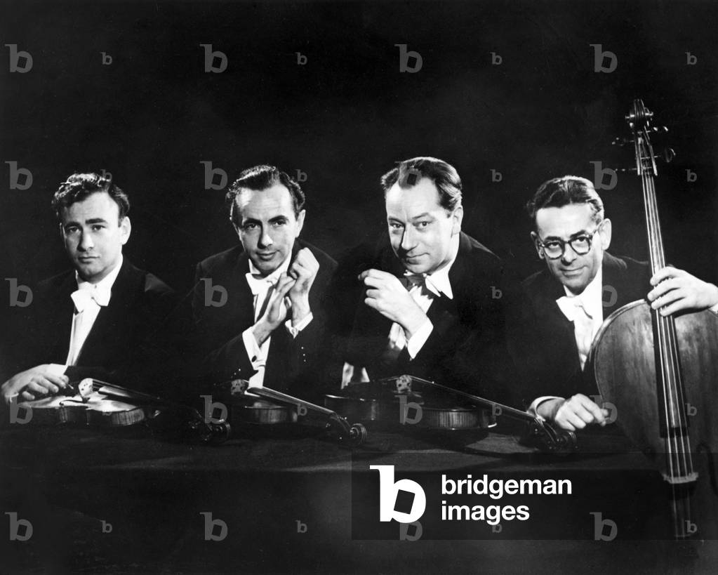 Griller Quartet c 1950, British string quartet including Sidney Griller, Jack O'Brian, Philip Burton and Colin Hampton