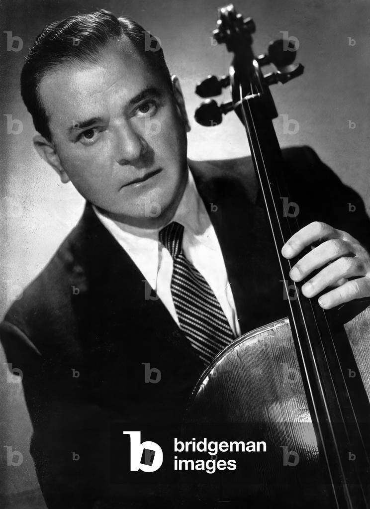 Josef (Joseph) Schuster,  Turkish born cellist,  c 1940 (b/w photo)