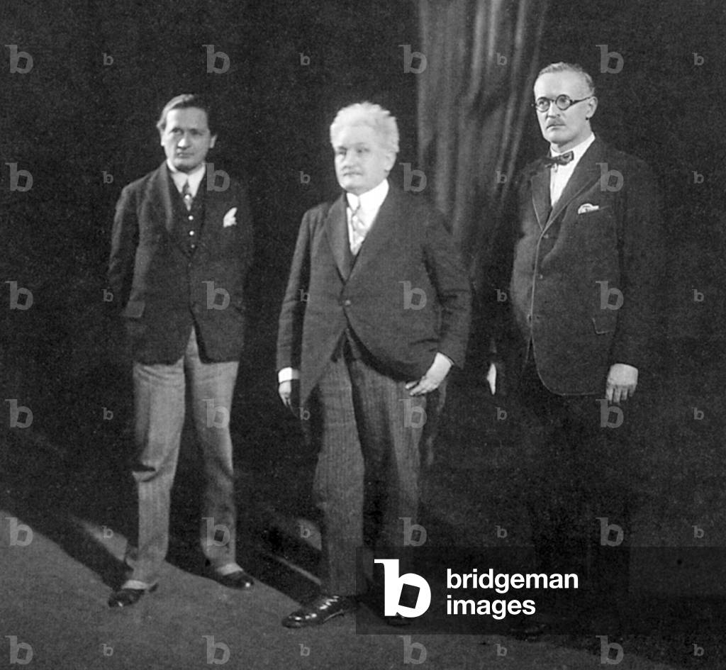 Josef Munclinger, Leos Janacek and Otakar Ostrcil, Prague, 1928