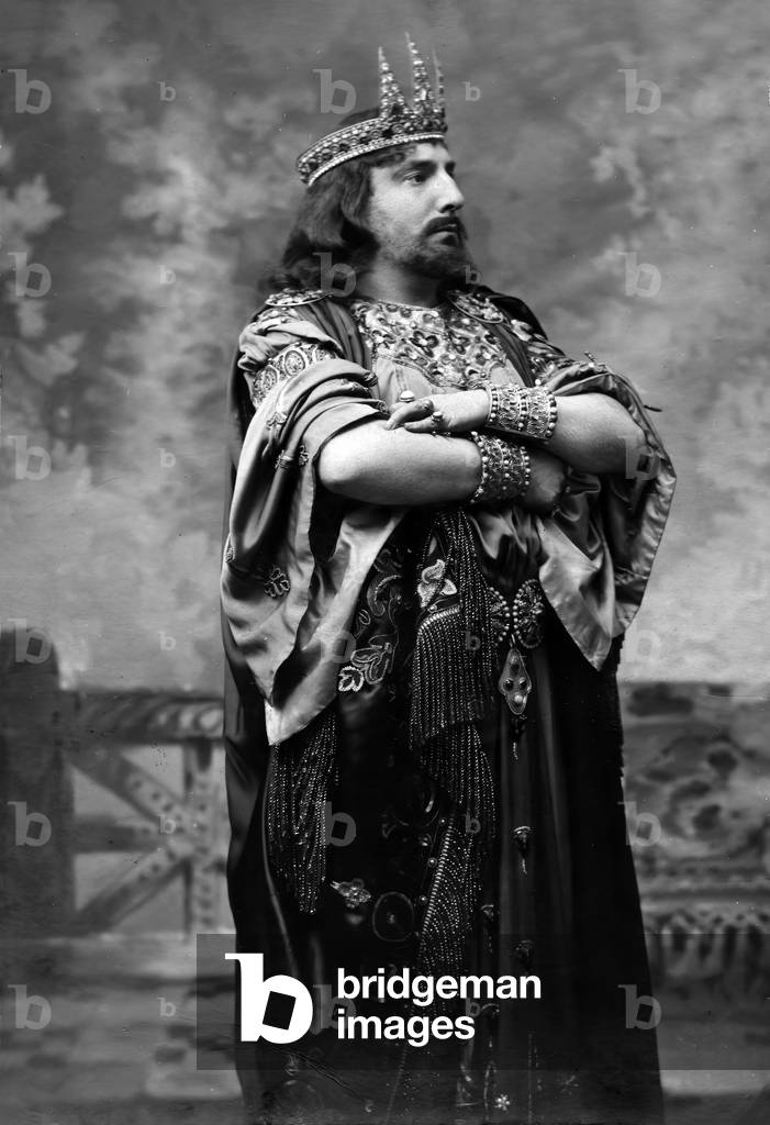 Henri Albers Dutch baritone in Herodiade, 1905 (b/w photo)