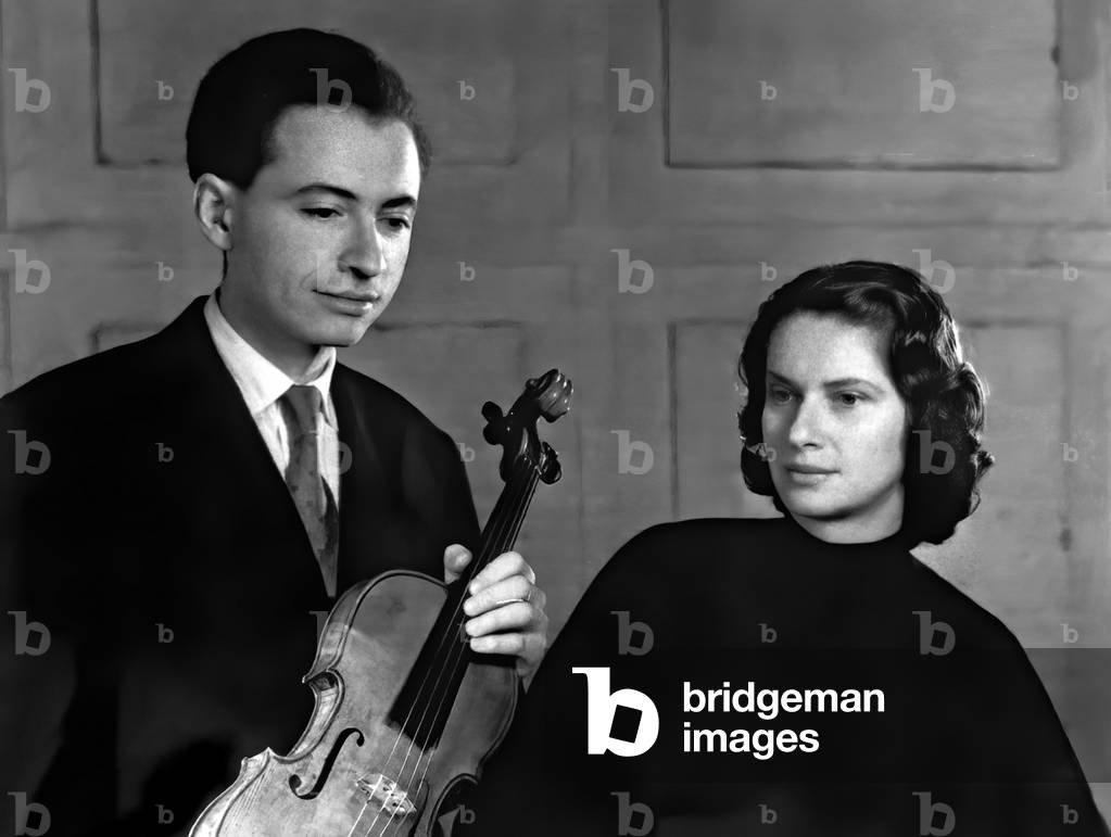 Ernst & Lory Wallfisch, Romanian viola & piano duo (b/w photo)