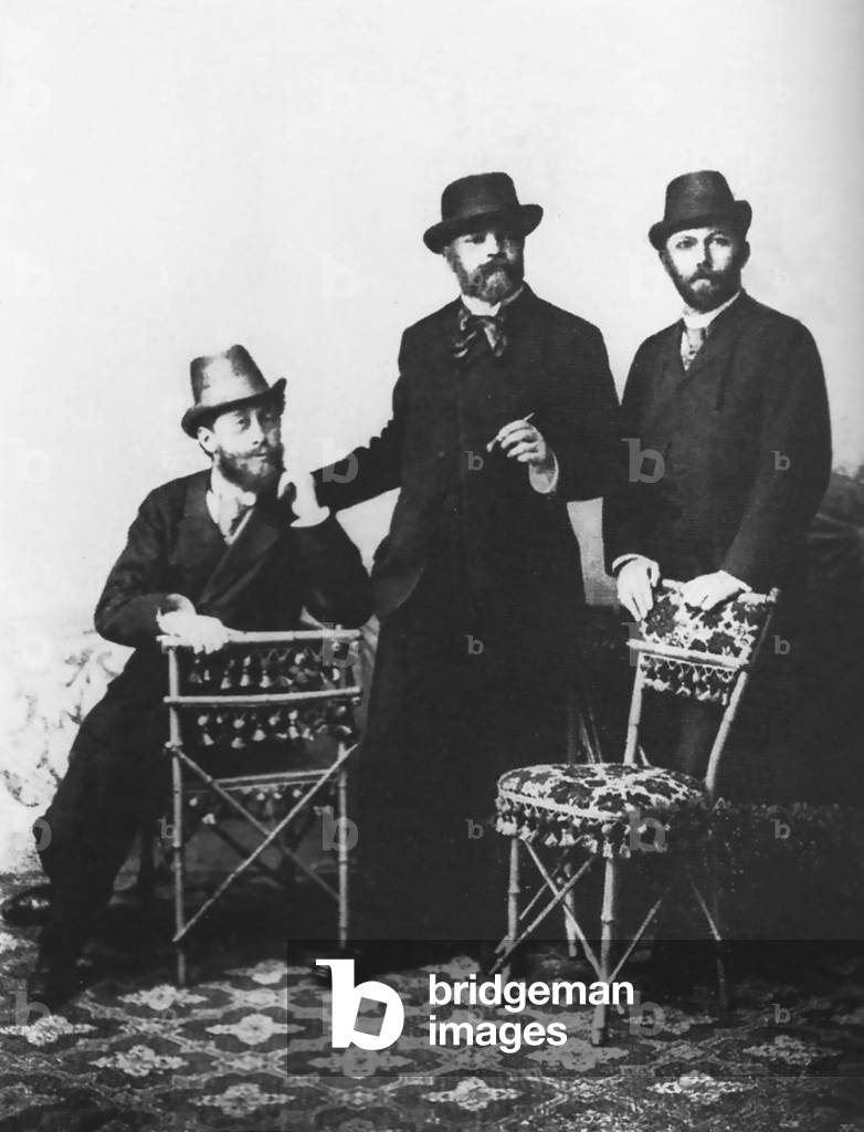 Antonin Dvorak, Czech violist, pianist, conductor and composer, with Ferdinand Lachner, Czech violinist, and Hanus Wihan, Czech cellist, c 1891