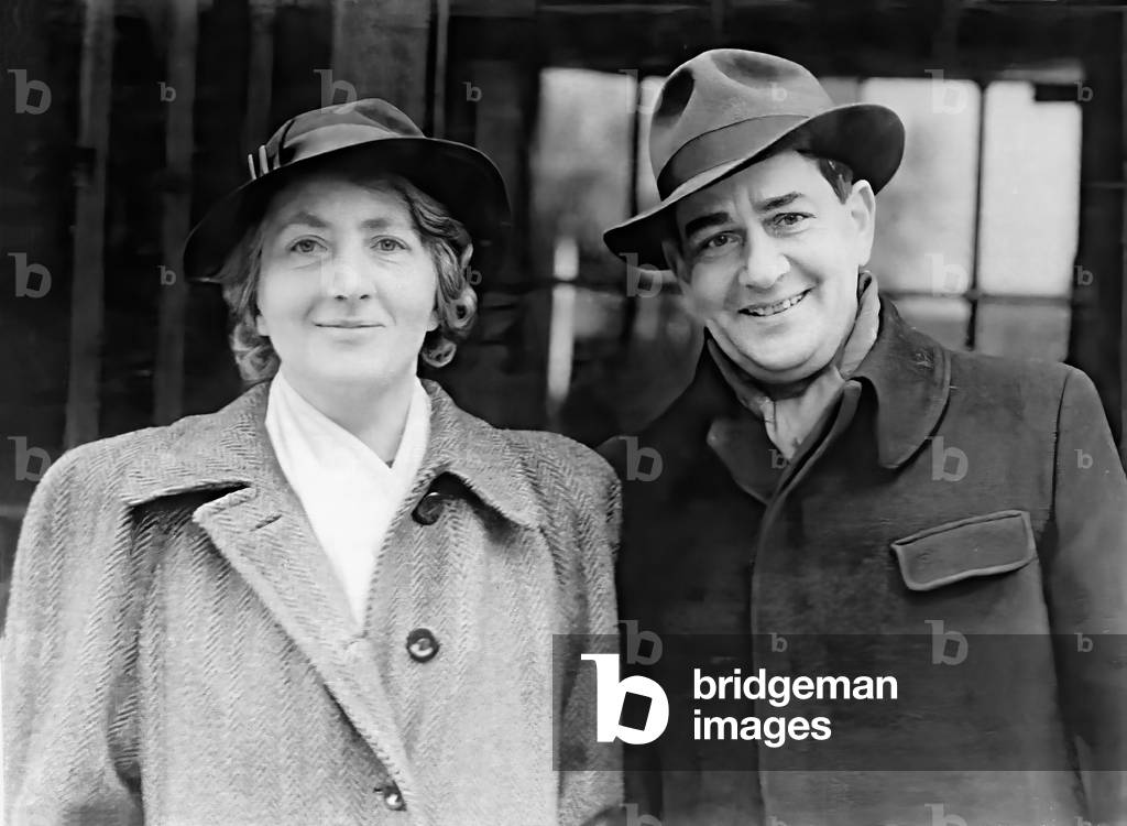 Eduard van Beinum, Dutch conductor, and wife Sepha (b/w photo)