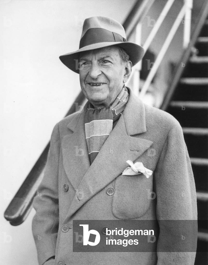 Antonio Scotti ( 1866 - 1936 ), retired Italian baritone returns from Italy to New York 25th Oct 1934