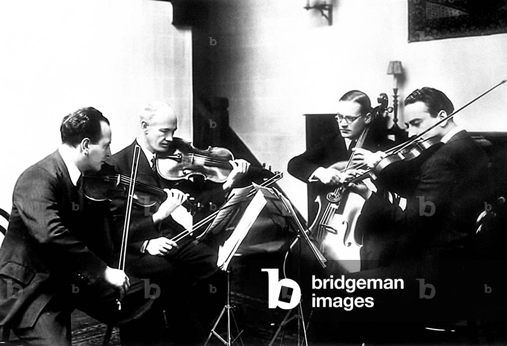 Kutcher Quartet in 1939 - left to right Samuel Kutcher (violin), Raymond Jeremy (viola), Douglas Cameron (cello), Max Salpeter (violin)
