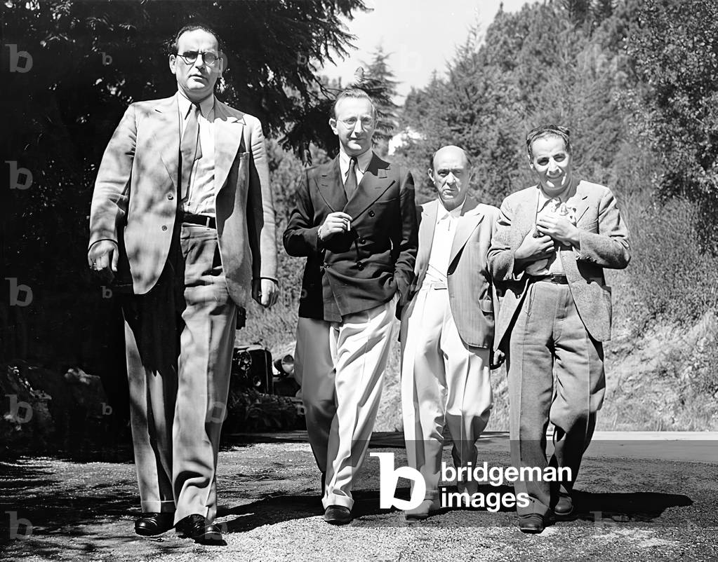 Otto Klemperer German conductor and composer, Prince Hubertus von Loewenstein, Arnold Schoenberg & Ernst Toch, 1937