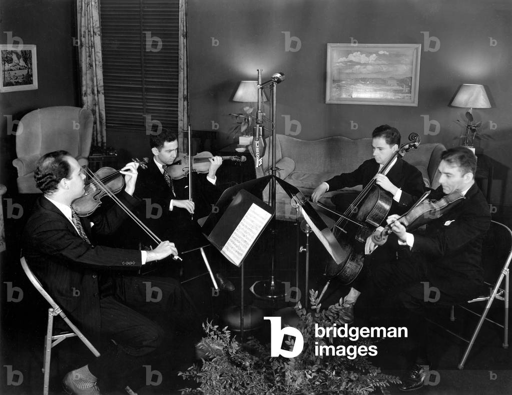 Kreiner Quartet 1935 L to R Sylvan Shulman, Bernard Robbins, Alan Shulman, Edward Kreiner