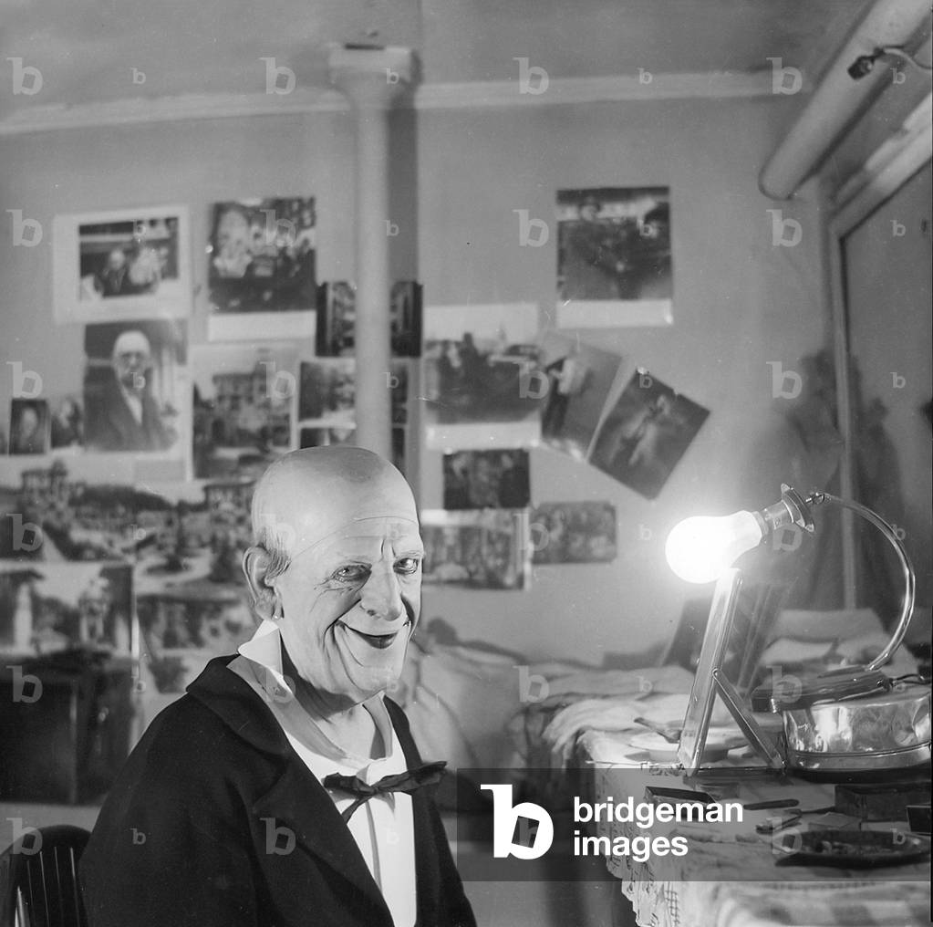 Grock (Adrien Wettach), Swiss musical clown (b/w photo)