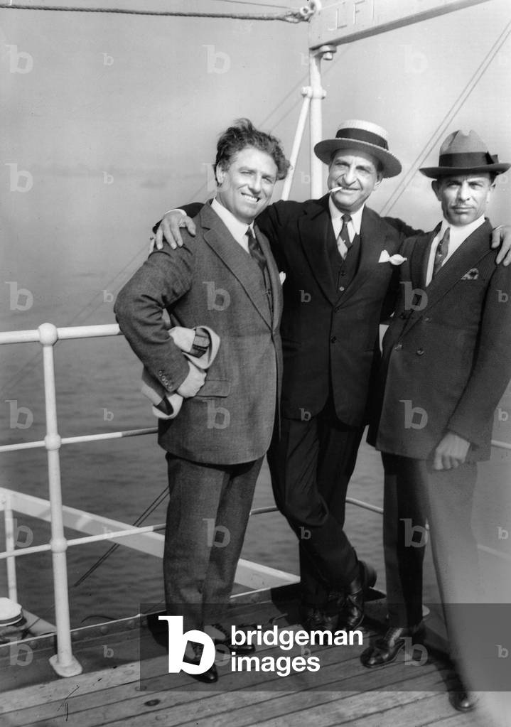 Giovanni Martinelli Italian tenor, Antonio Scotti Italian baritone  and  Ettore Titta Italian composer