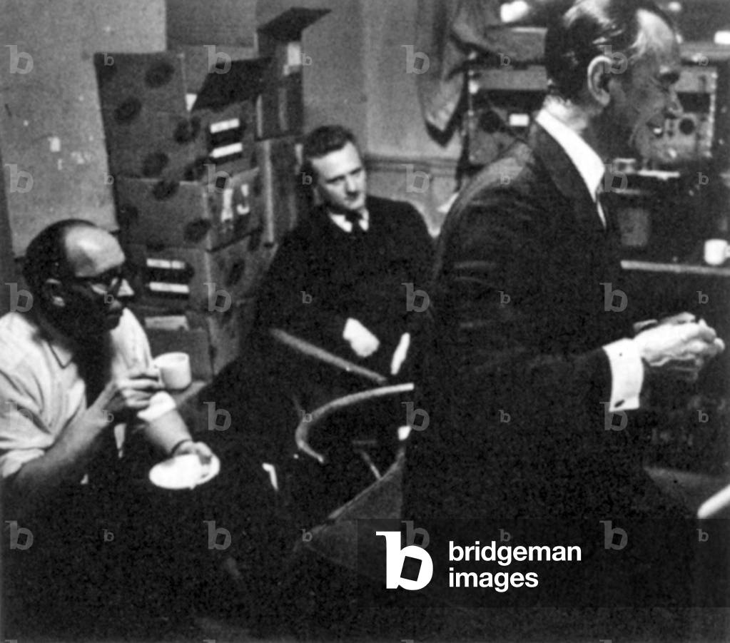 Kenneth Wilkinson, Charles Gerhardt and Malcolm Sargent in studio c