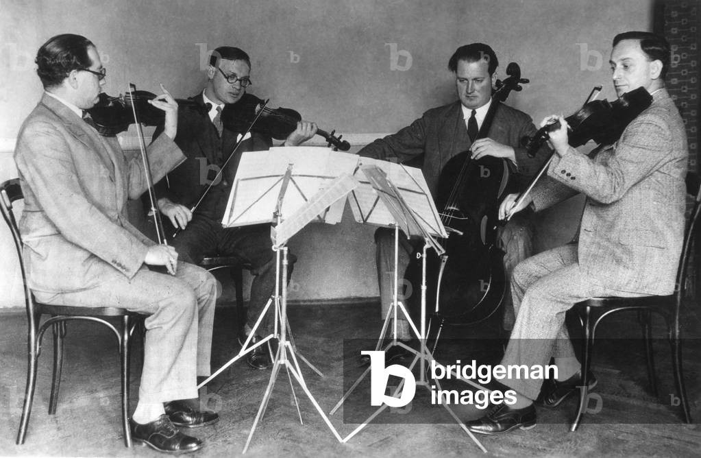 Roth Quartet in 1932 - left to right: Feri Roth (violin) Jeno Antal (violin) Janos Scholz (cello) Ferenc Molnar (viola)