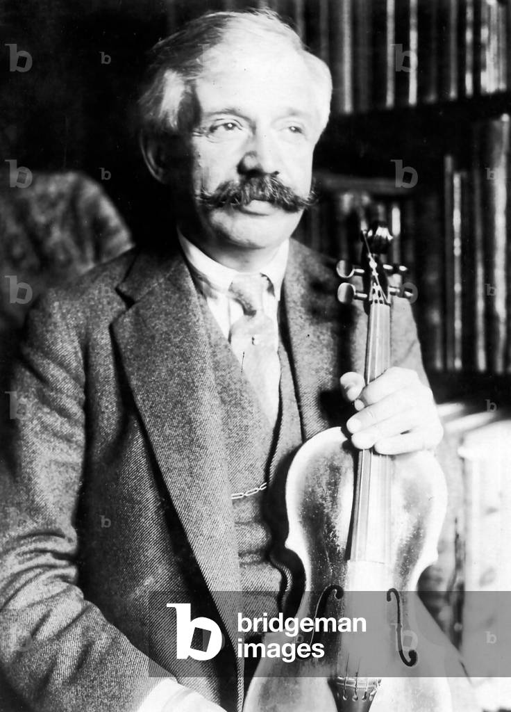 Henri Marteau, French-German violinist and composer, with Maggini violin