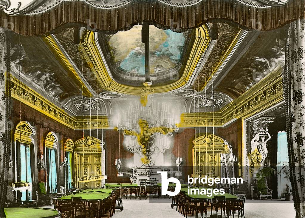 Gaming room in Baden Baden, c. 1900 (postcard)