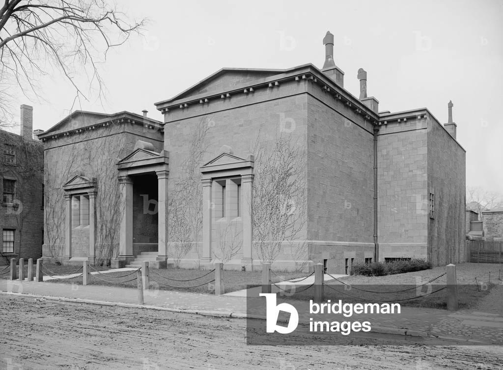 Hall of Skull and Bones fraternity house, Yale University, New Haven, Conn