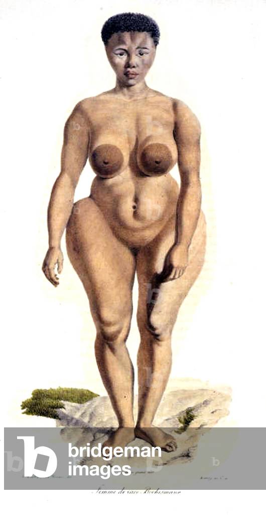 Naked female. 'Bochismann' (Bushman).