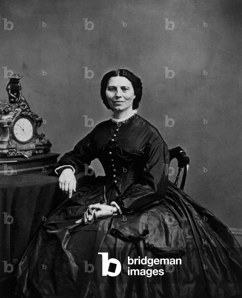 Clara Harlowe Barton, c.1865 (b/w photo)