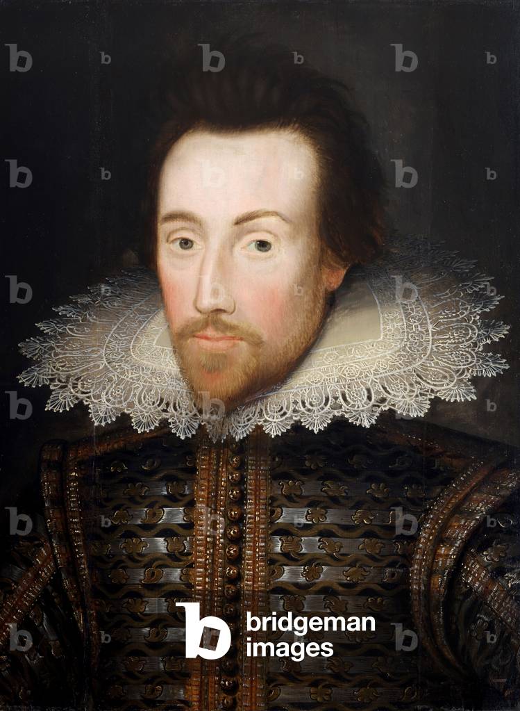 William Shakespeare,  c.1610 (oil on panel)