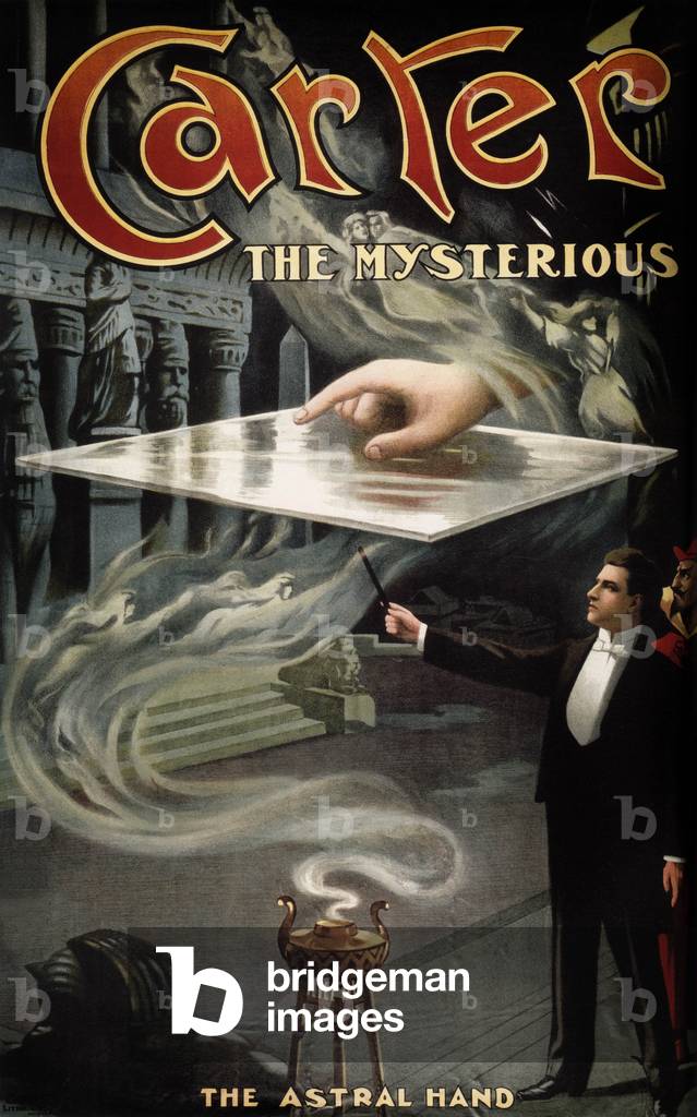 Poster for show of american conjuror Charles Joseph Carter  known as 