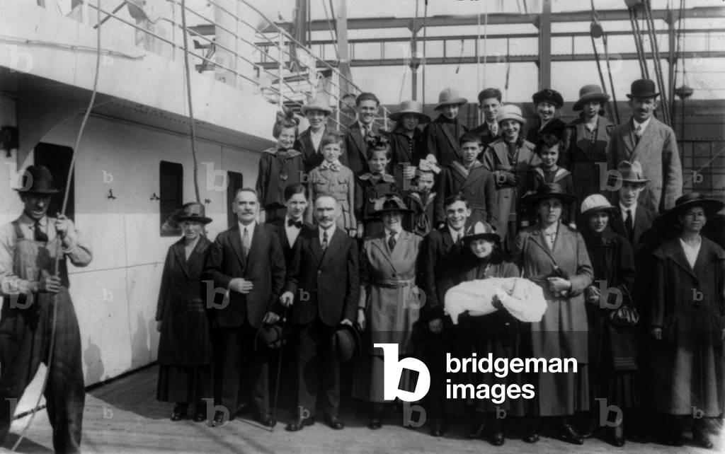 Russian family on board of ship 