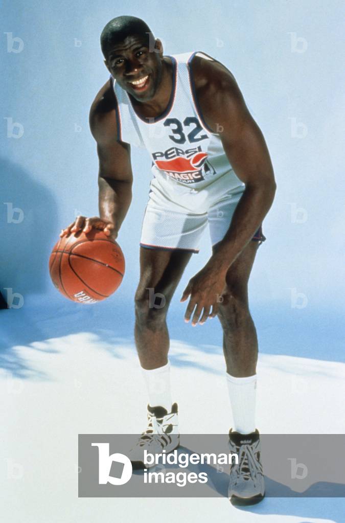 American basketball player Magic Johnson in 1994