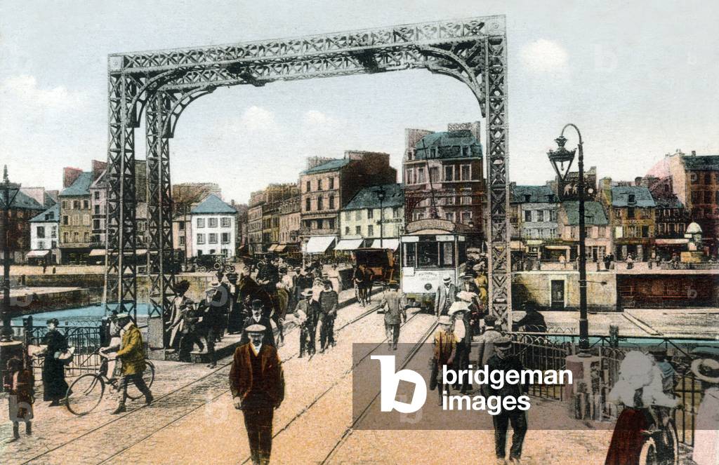 Cherbourg: The turning Bridge, Postcard, c. 1905