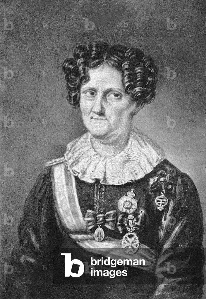 Donna Carlota Joaquina of Bourbon (1775-1830) princess of Spain, 19th century (engraving)
