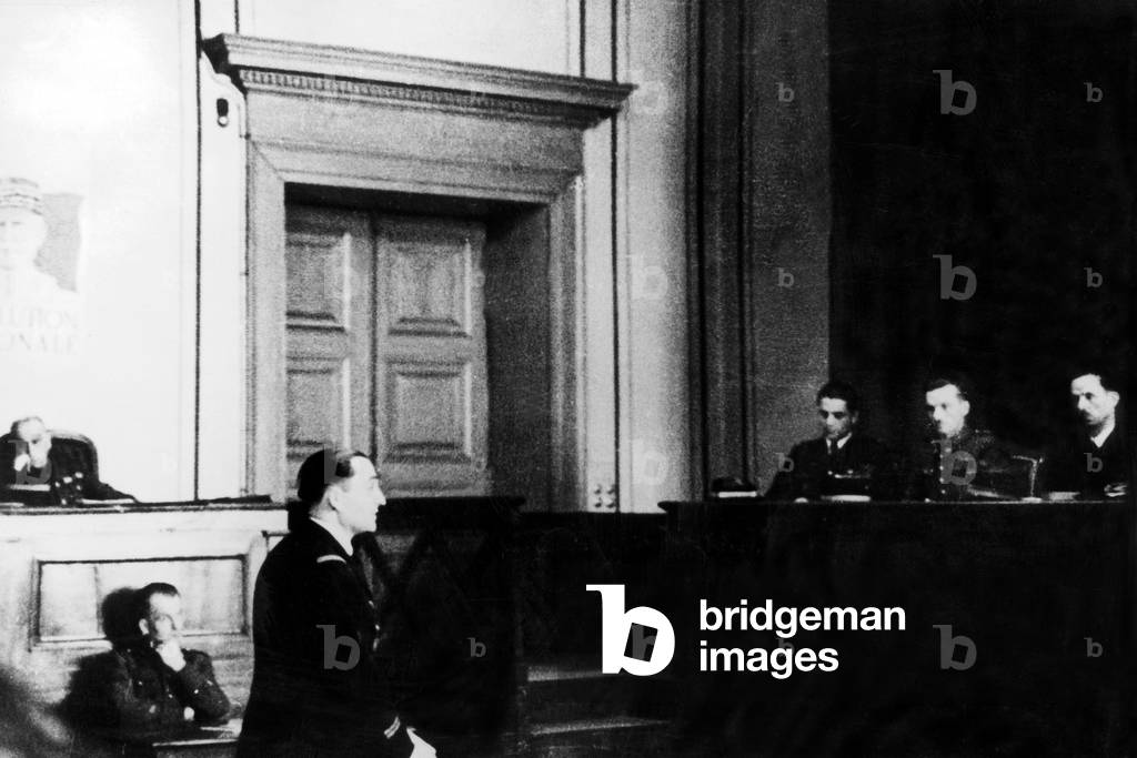 trial of Pierre Mendes-France in Clermont-Ferrand june 21, 1941 for desertion , (sentenced to 6 years of jail, he escaped, lived underground for a while and finally joined DeGaulle in London)