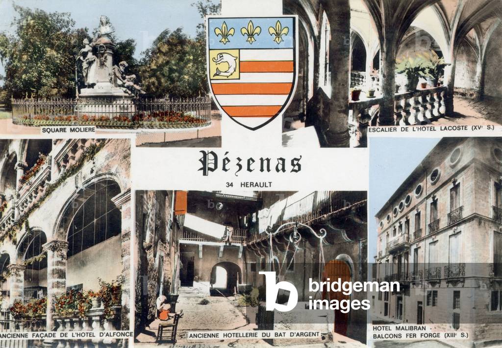 Pezenas (Herault, France), Postcard, c. 1990