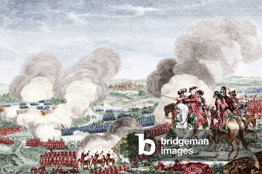 the Battle of Prague during the Seven Years War, 1757 (engraving)