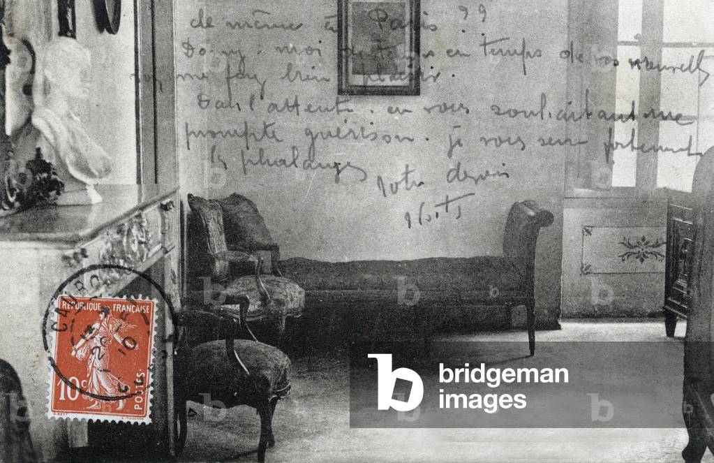 Ajaccio in corsica : the room where was born Napoleon Bonaparte  on august 15, 1769, Postcard, c. 1910