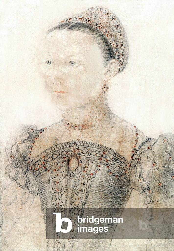 Marie Stuart (1542-1587) queen of Scots, 1552 (drawing)