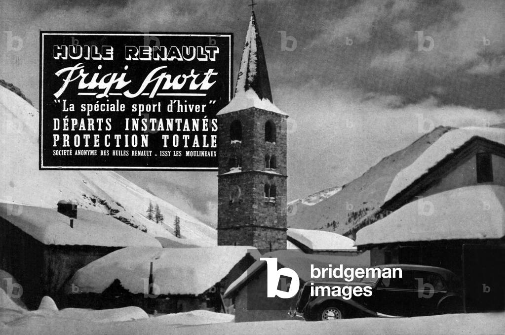 French advertisement for Renault Frigi sport motor oil, 1937
