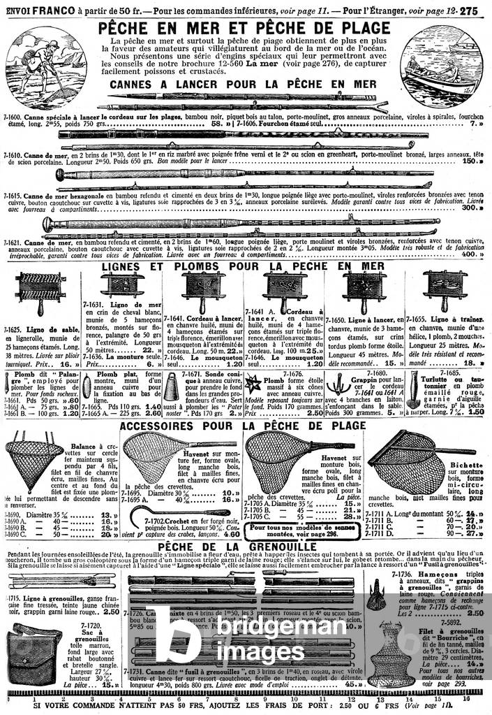 fishing items. 1931 (illustration)