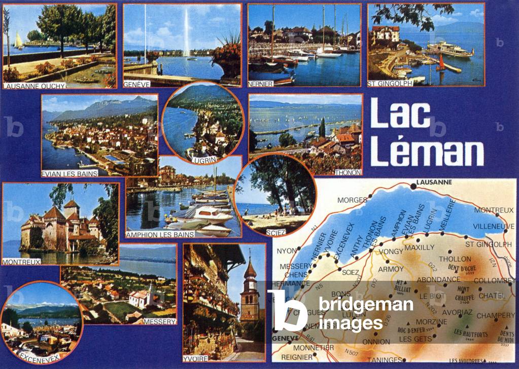 Lake Geneva, Postcard, c; 1980