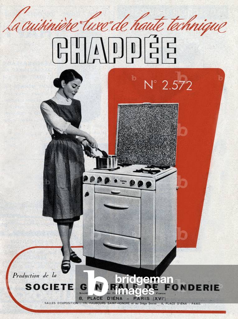 French advertisement for Chappee stove, 1952