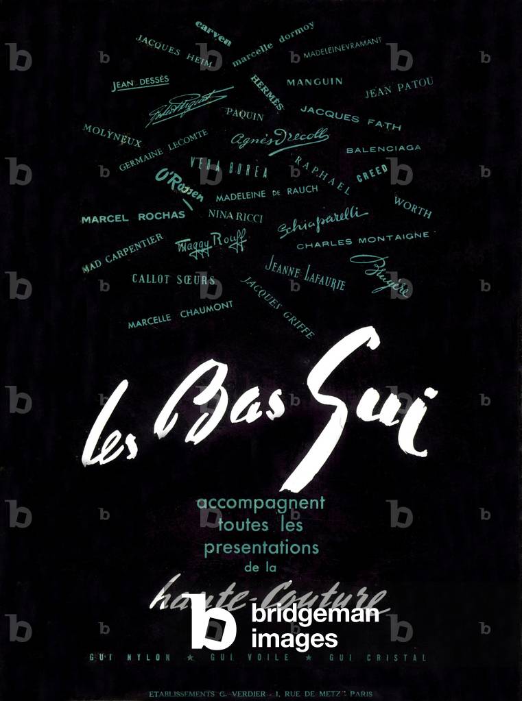 French advertisement for GUI tights, 1950