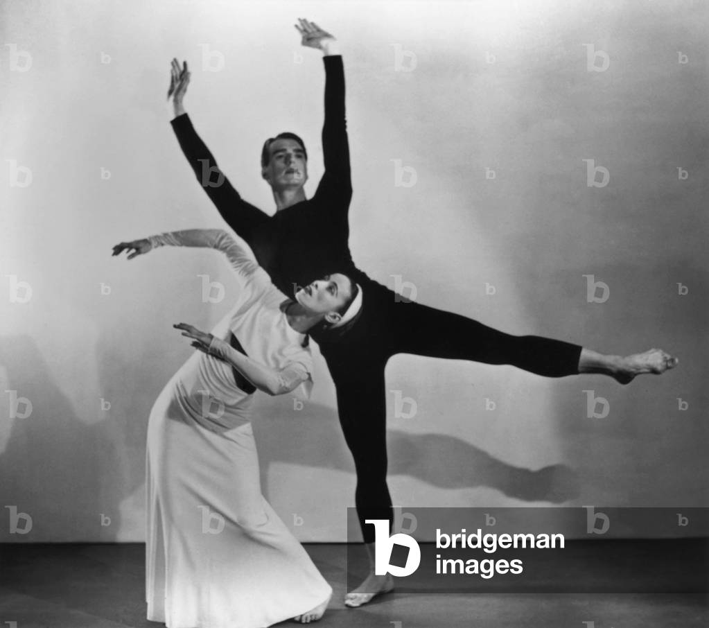 Martha Graham (1894 - 1991), American modern dancer and choreographer here with Erick Hawkins in 1938