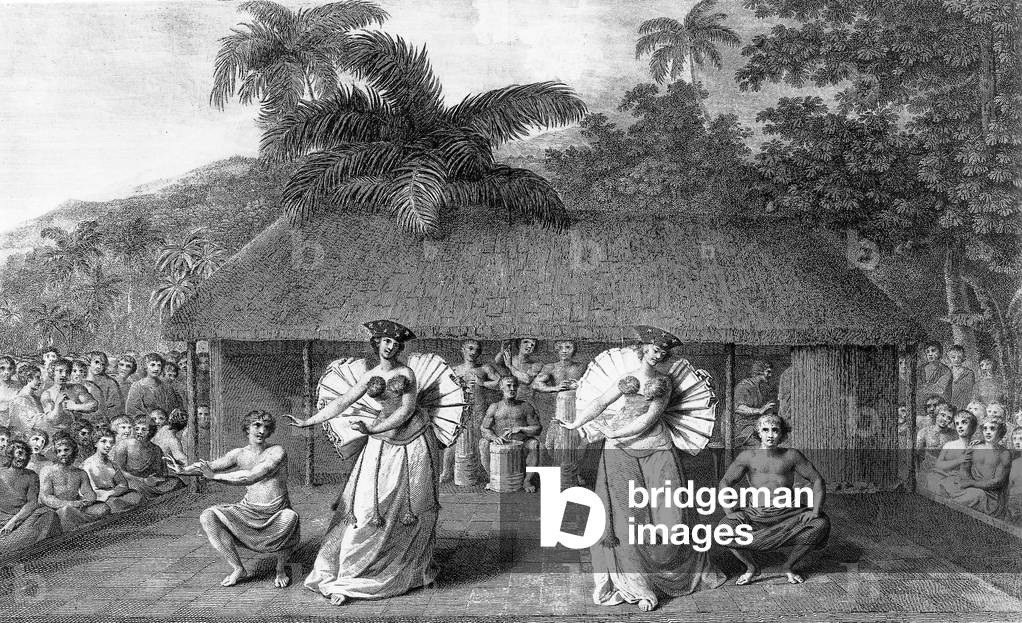 Dance in Tahiti, 1774  (engraving)